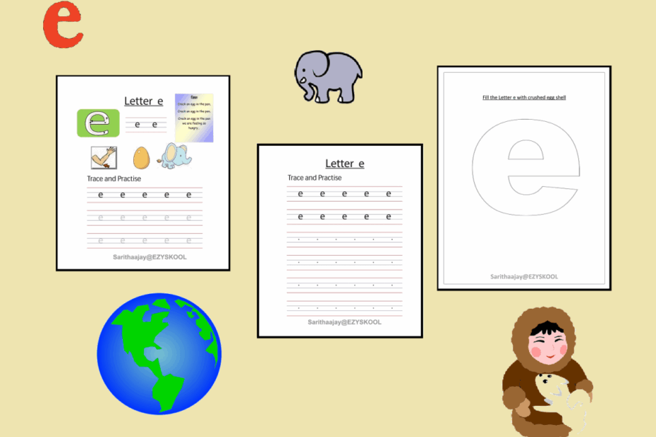 Letter E Practice Sheets And Worksheet Practice Sheet Free Printable