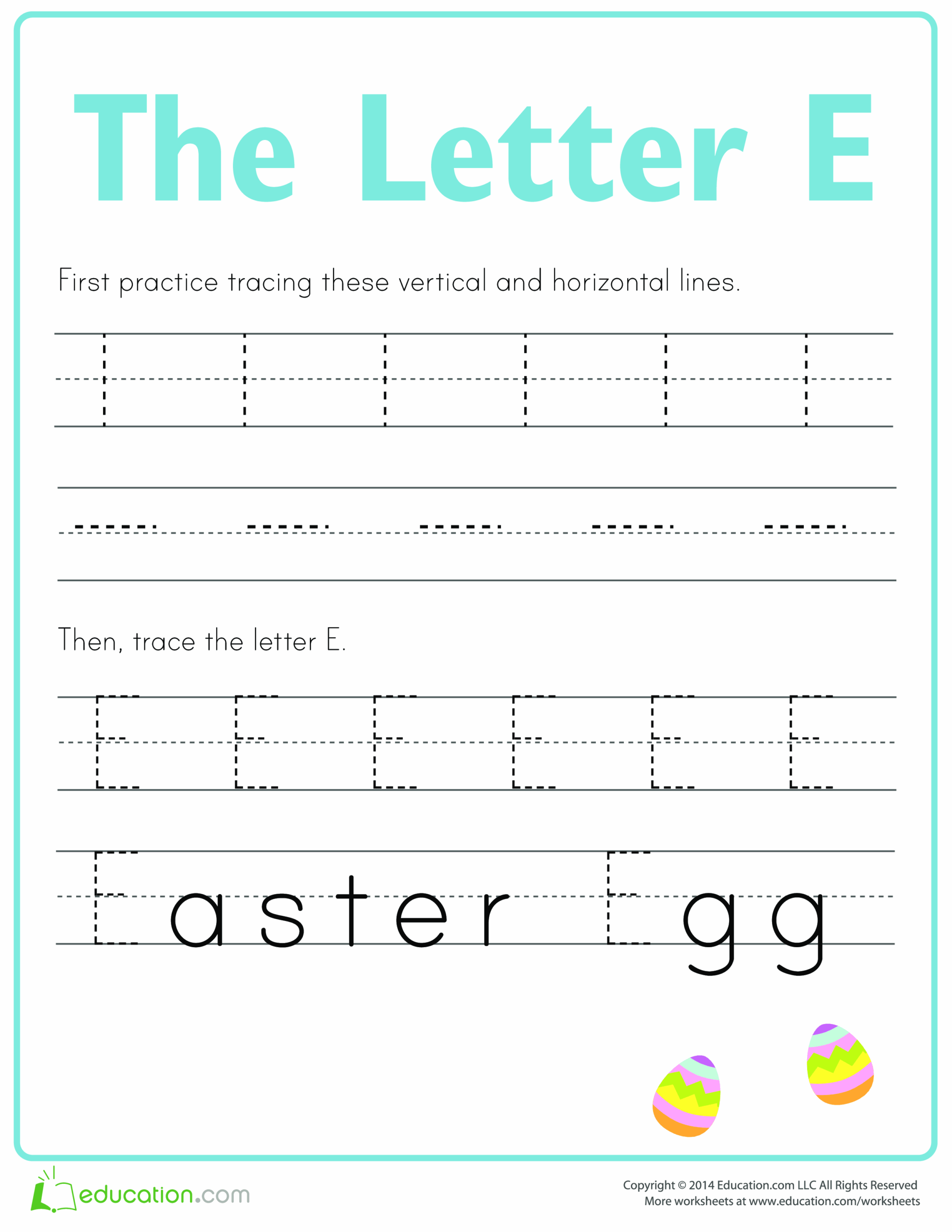 Letter E Practice Sheets Letter E Practice Sheets