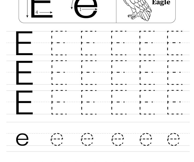 Letter E Tracing Worksheets For Preschoolers Fun And Educational