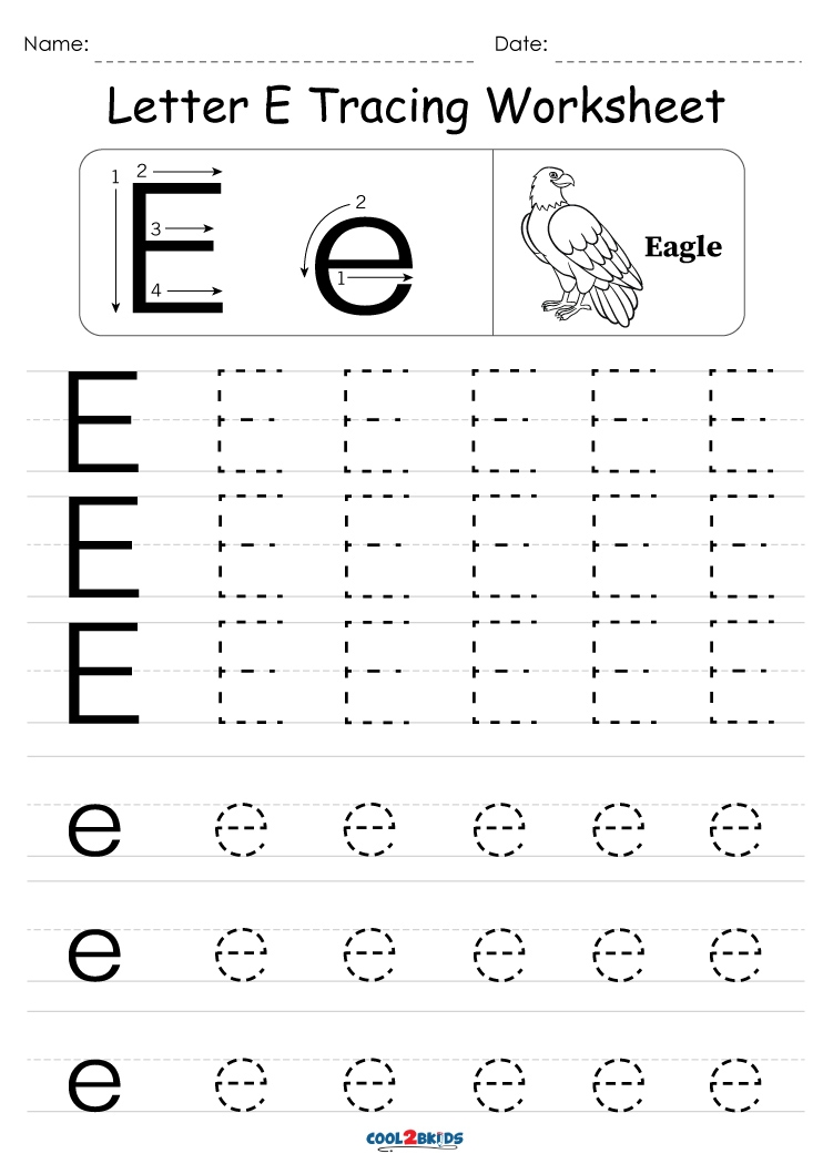 Letter E Tracing Worksheets For Preschoolers Fun And Educational Letter E Tracing Worksheets For Preschoolers Fun And Educational