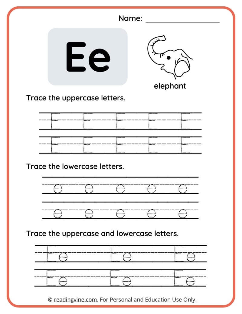 Letter E Worksheets For Preschool Free Printable Letter E Worksheets For Preschool Free Printable