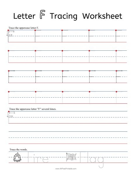 Letter F Tracing Worksheets Free Printable Letter F Tracing Worksheets Free Printable