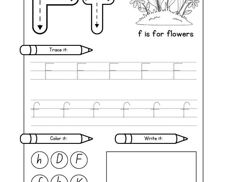 Letter F Worksheets For Pre Free Printable Infoupdate
