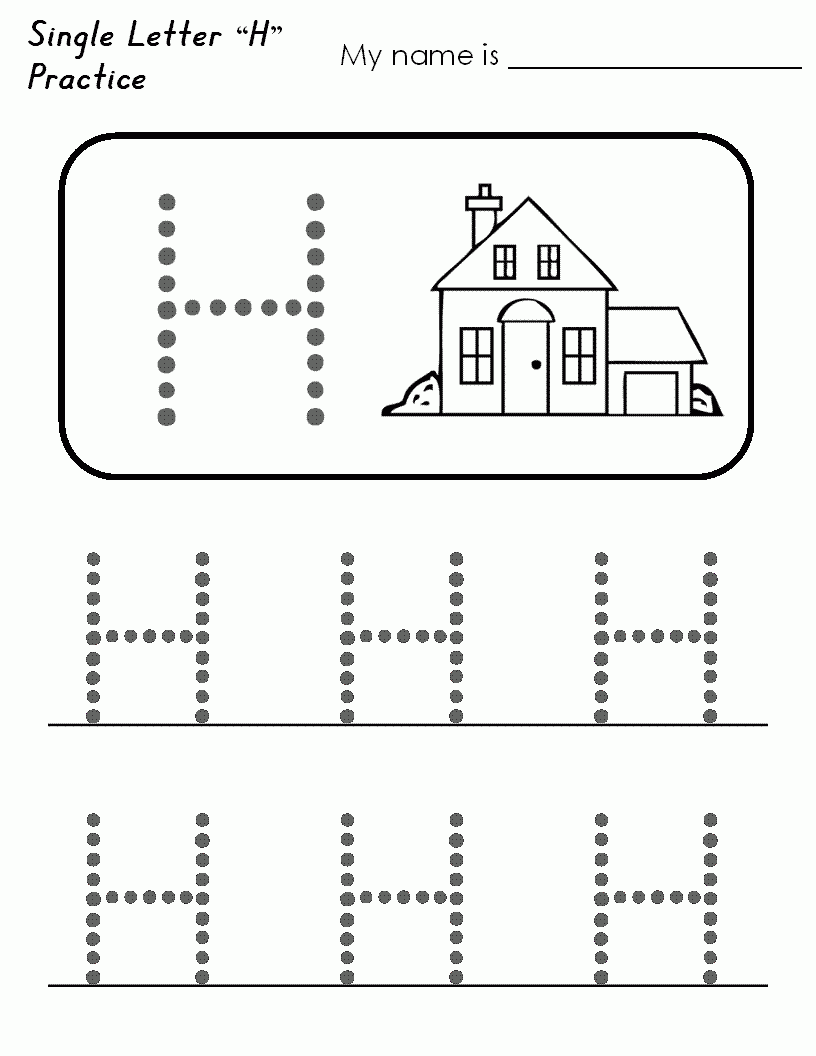 Letter H Tracing Worksheets Letter H Tracing Worksheets