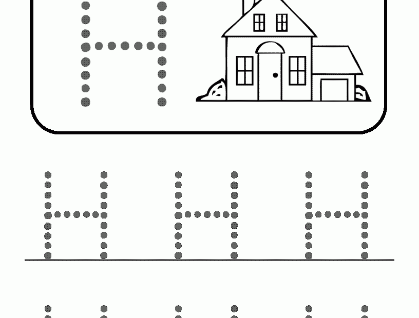 Letter H Tracing Worksheets