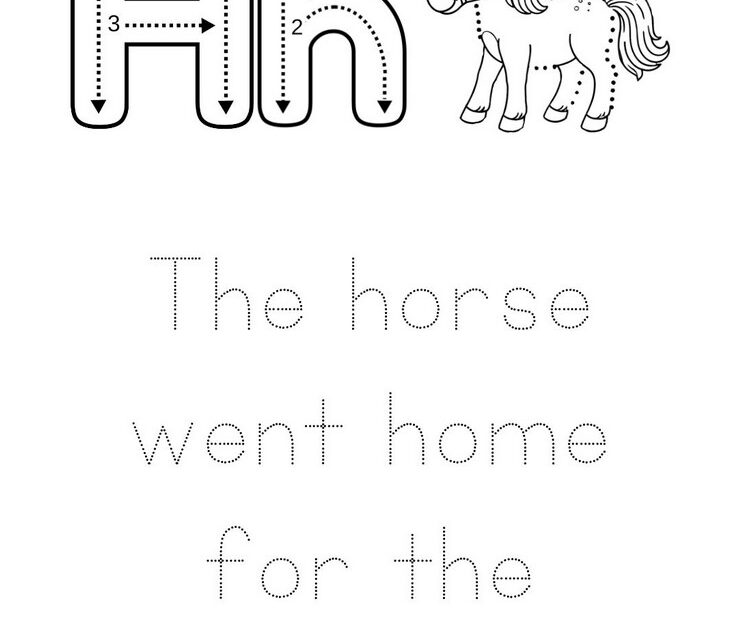 Letter H Writing Practice Worksheet Worksheets HQ