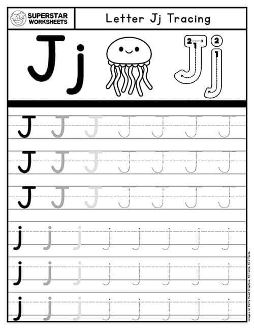 Letter J Tracing Worksheets Superstar Worksheets Letter J Tracing Worksheets Superstar Worksheets