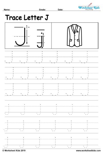 Letter J Tracing Worksheets Letter J Tracing Worksheets