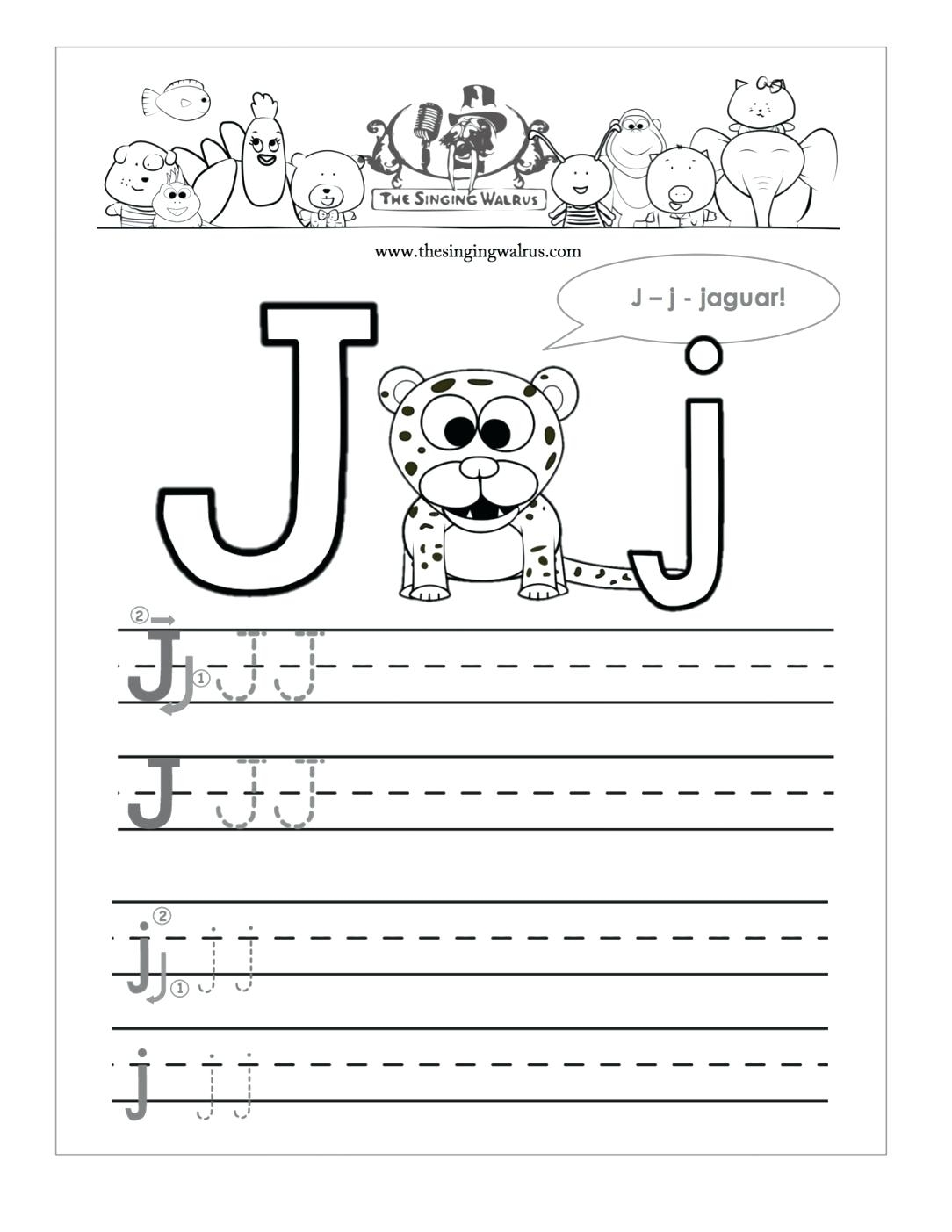 Letter J Worksheets Printable AlphabetWorksheetsFree