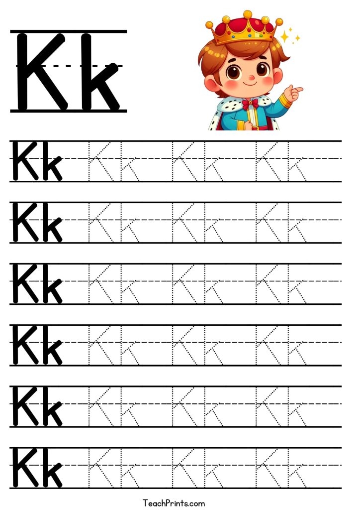 letter k tracing sheet letter k tracing sheet