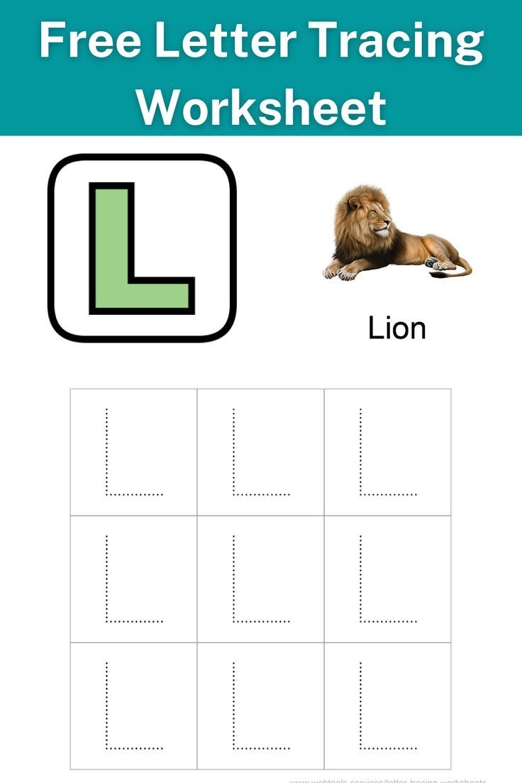 Letter L Tracing Worksheets Free Printable