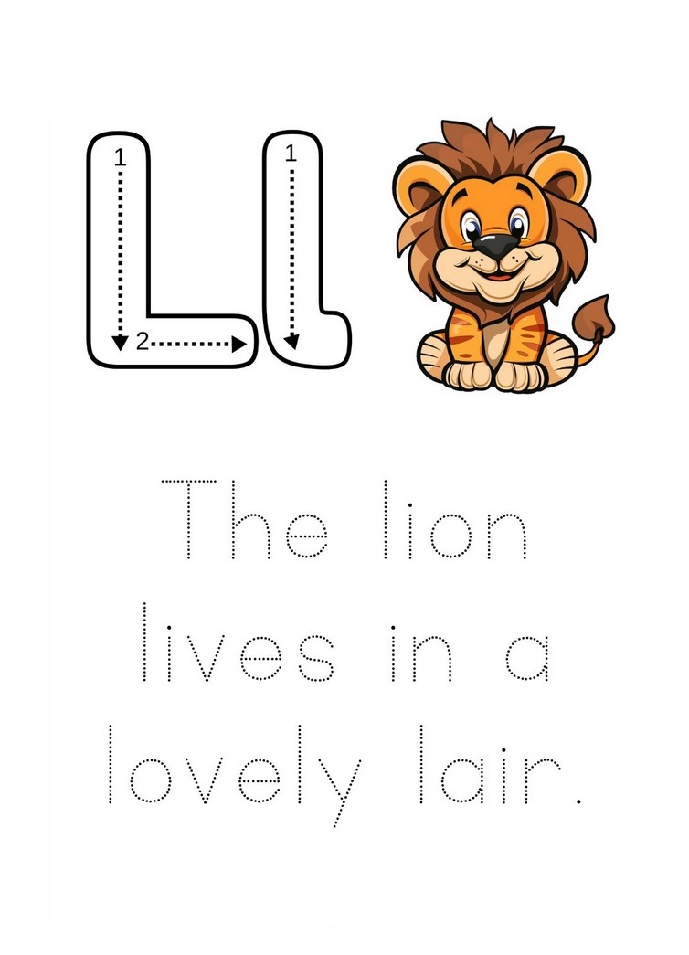 Letter L Writing Practice Worksheet Worksheets HQ Letter L Writing Practice Worksheet Worksheets HQ