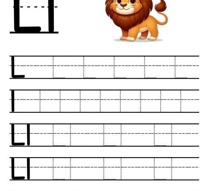 Letter L Writing Practice Worksheet Worksheets HQ