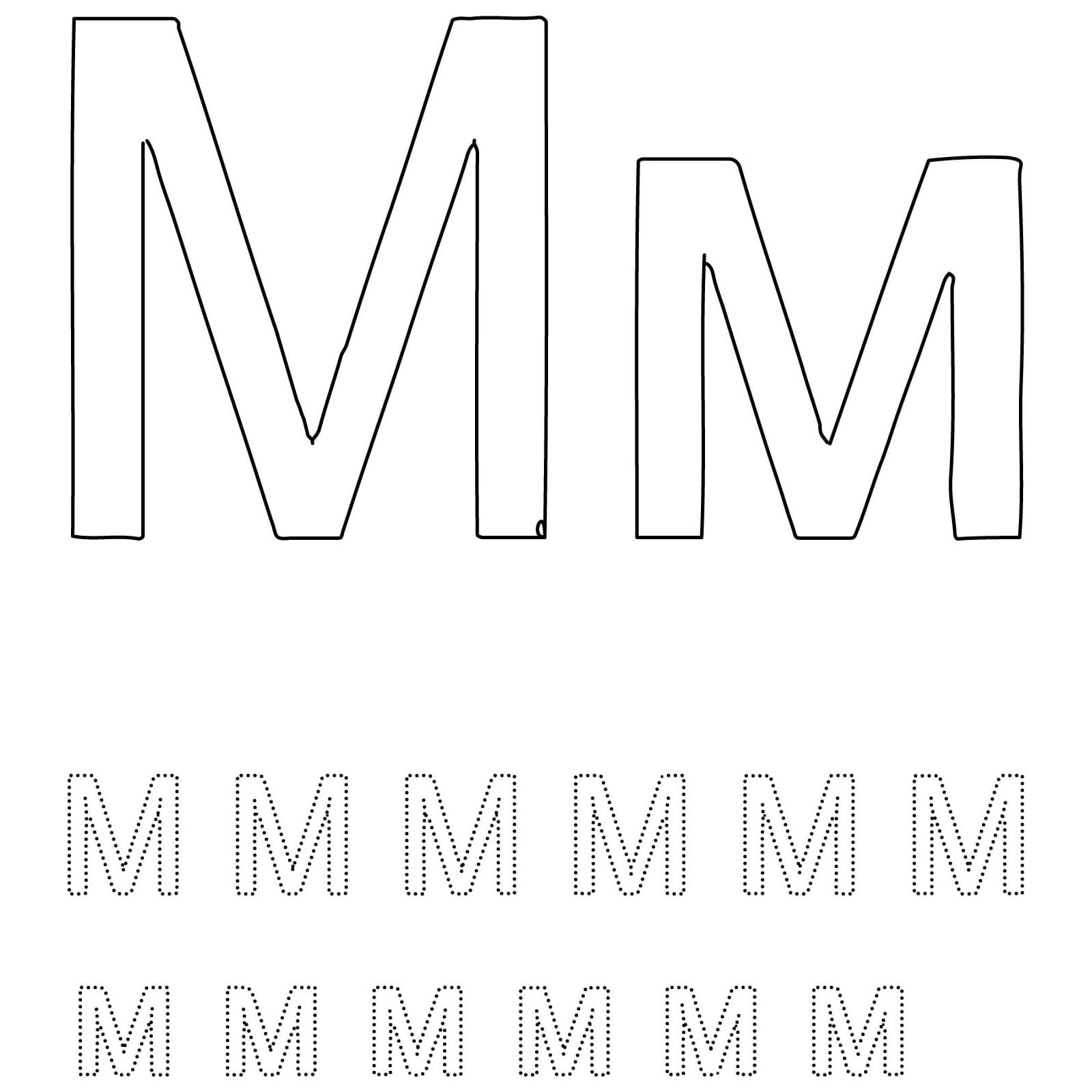 Letter M Tracing Worksheet Coloring Page Download Print Or Color Letter M Tracing Worksheet Coloring Page Download Print Or Color