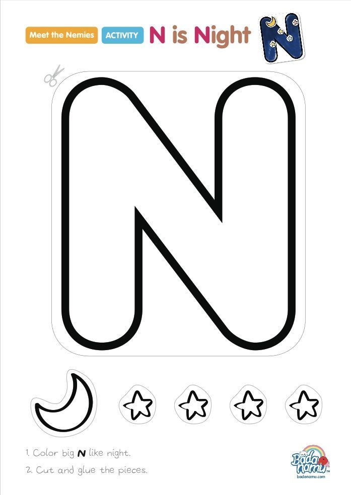 Letter N Craft Printable Letter N Craft Printable