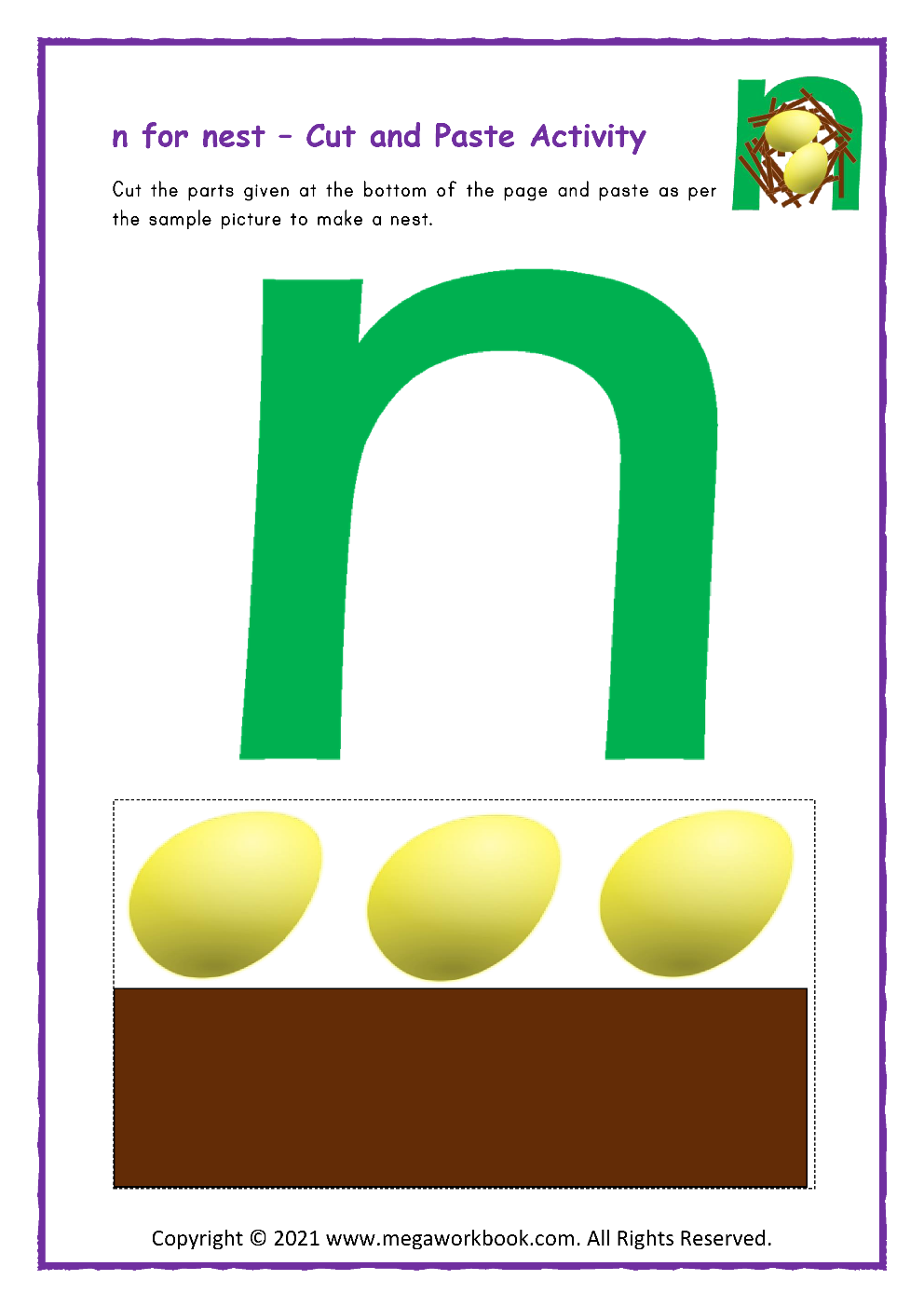 Letter N Craft Printable Letter N Craft Printable