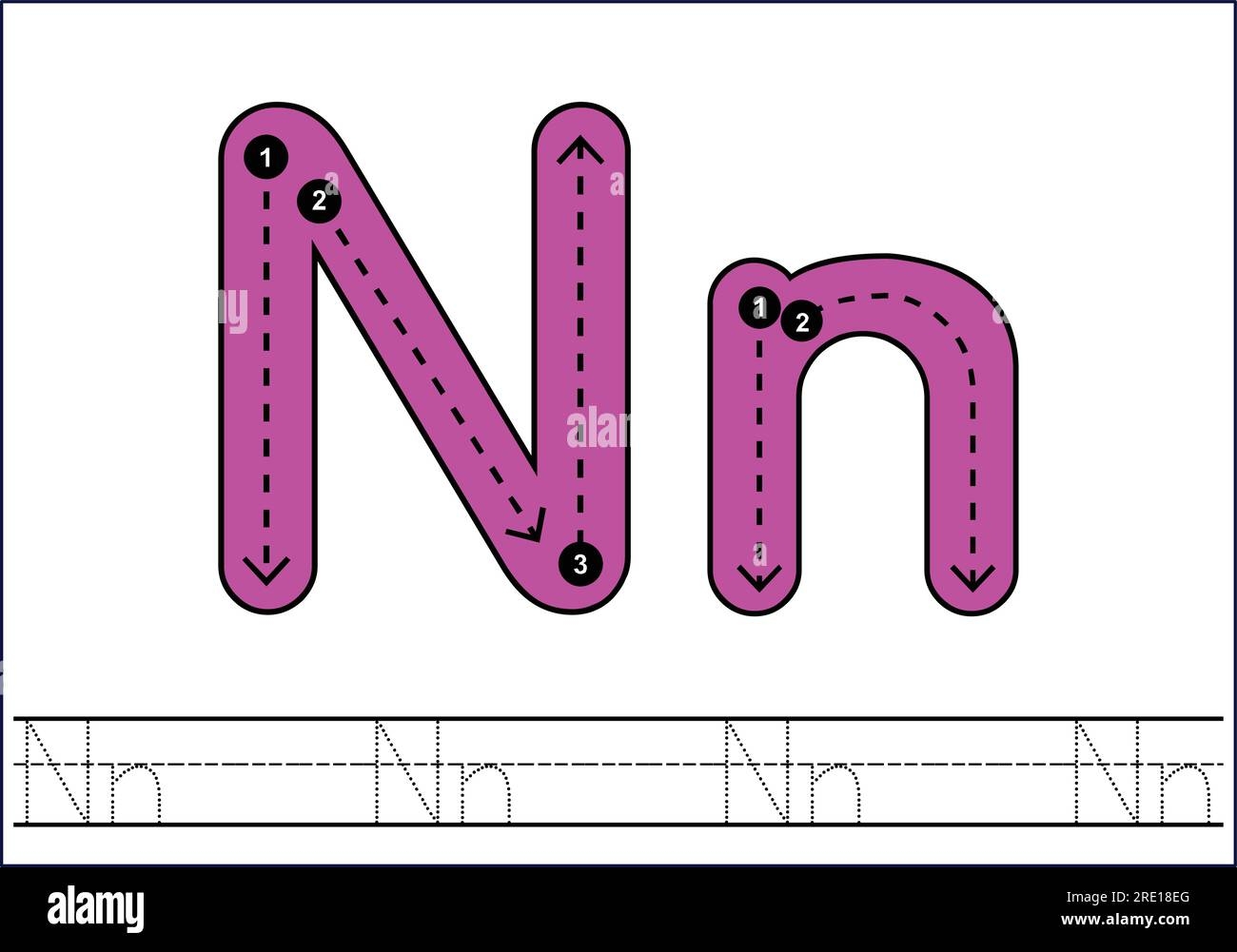 letter n tracing worksheet letter n tracing worksheet