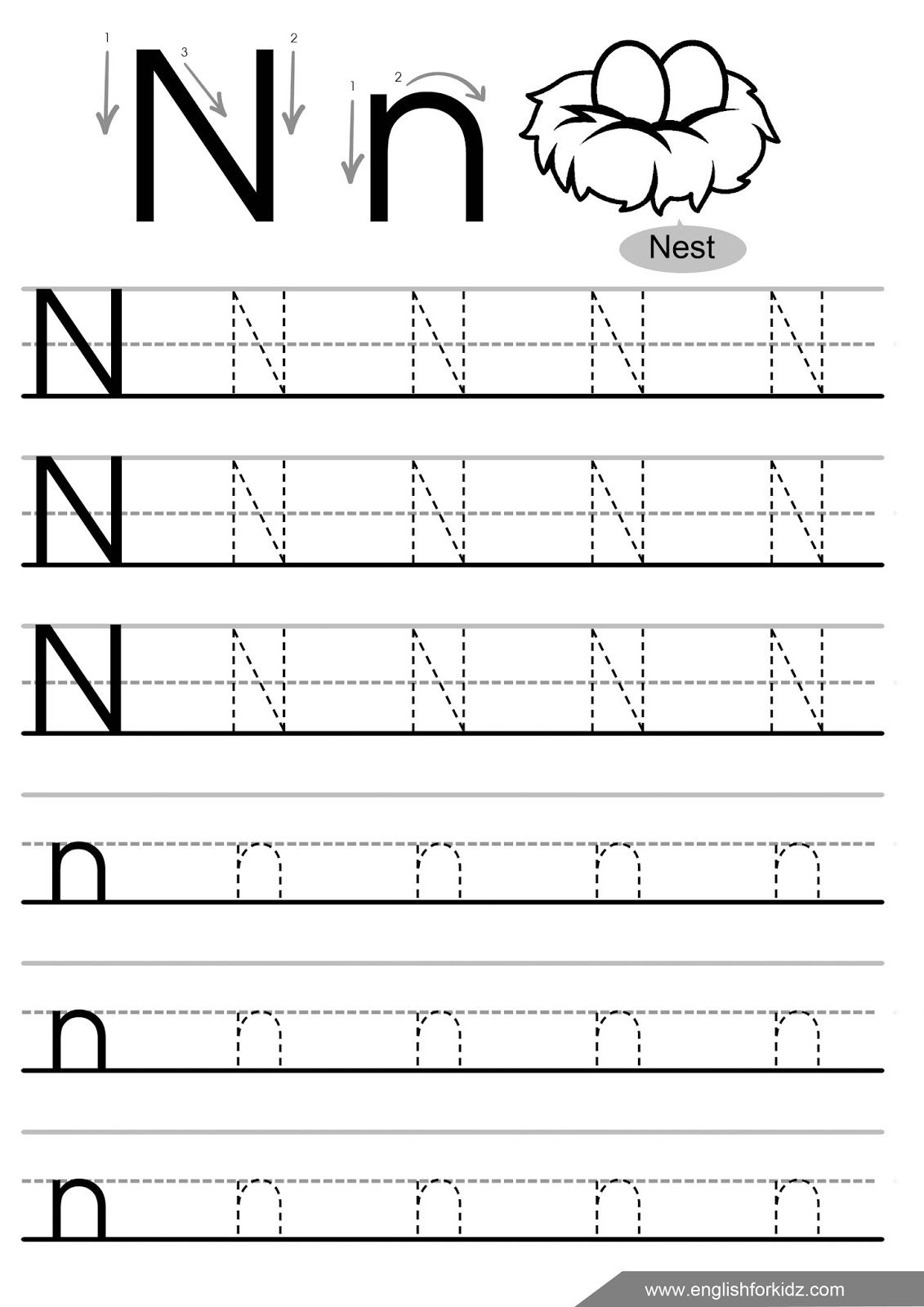 free printable n letter worksheets free printable n letter worksheets