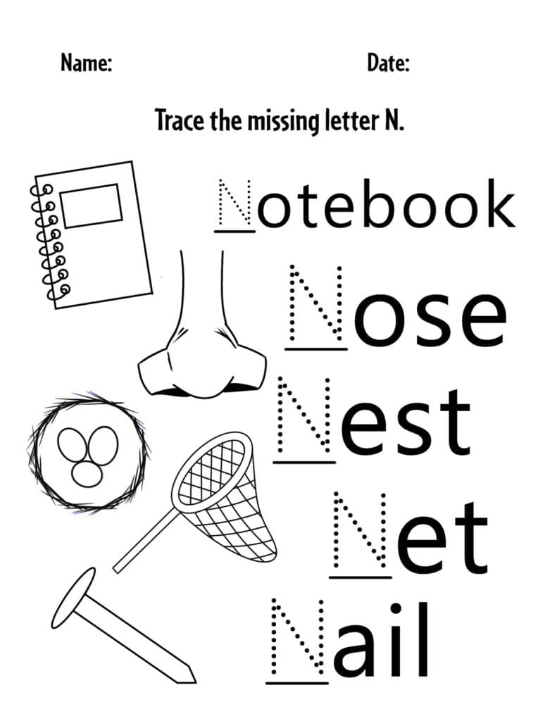 letter n worksheets for preschool letter n worksheets for preschool