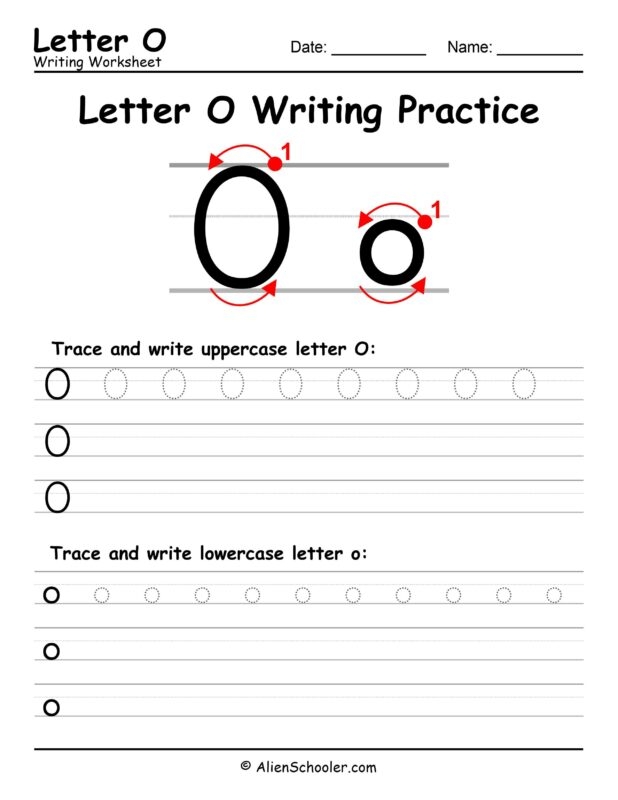 Letter O Writing Practice Worksheet Free Printable PDF Alien Schooler Letter O Writing Practice Worksheet Free Printable PDF Alien Schooler