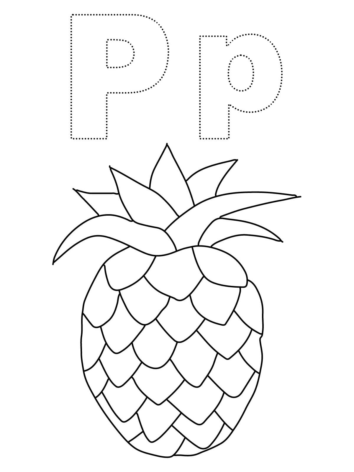 Letter P Tracing Coloring Page Download Print Or Color Online For Free