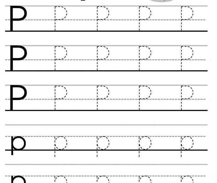 Letter P Tracing Worksheets For Preschoolers Letter Tracing Worksheets