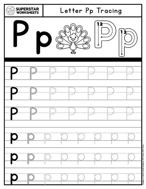 Letter P Tracing Worksheets Superstar Worksheets Letter P Tracing Worksheets Superstar Worksheets