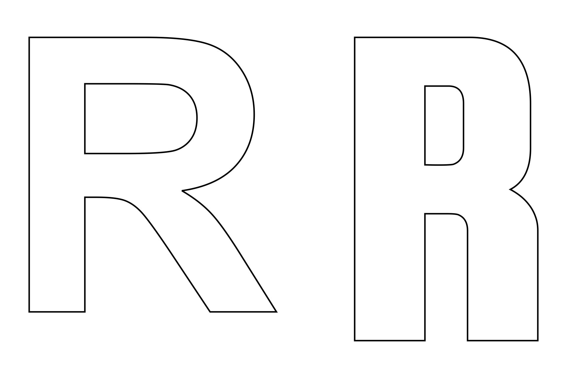 Letter R Template 10 Free PDF Printables Printablee