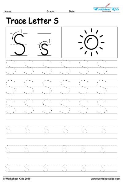 s letter tracing worksheet s letter tracing worksheet