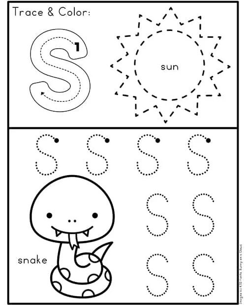 Letter S Preschool Printables Preschool Mom Worksheets Library
