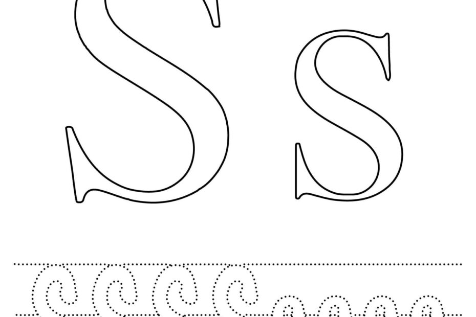 Letter S Tracing Coloring Page Download Print Or Color Online For Free