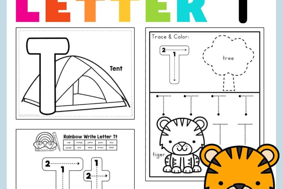Letter T Preschool Printables Preschool Mom Worksheets Library