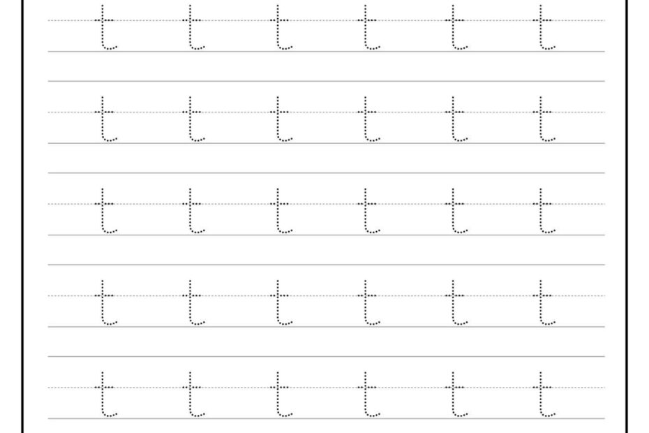 Letter T Tracing Worksheet Letter Tracing Worksheets