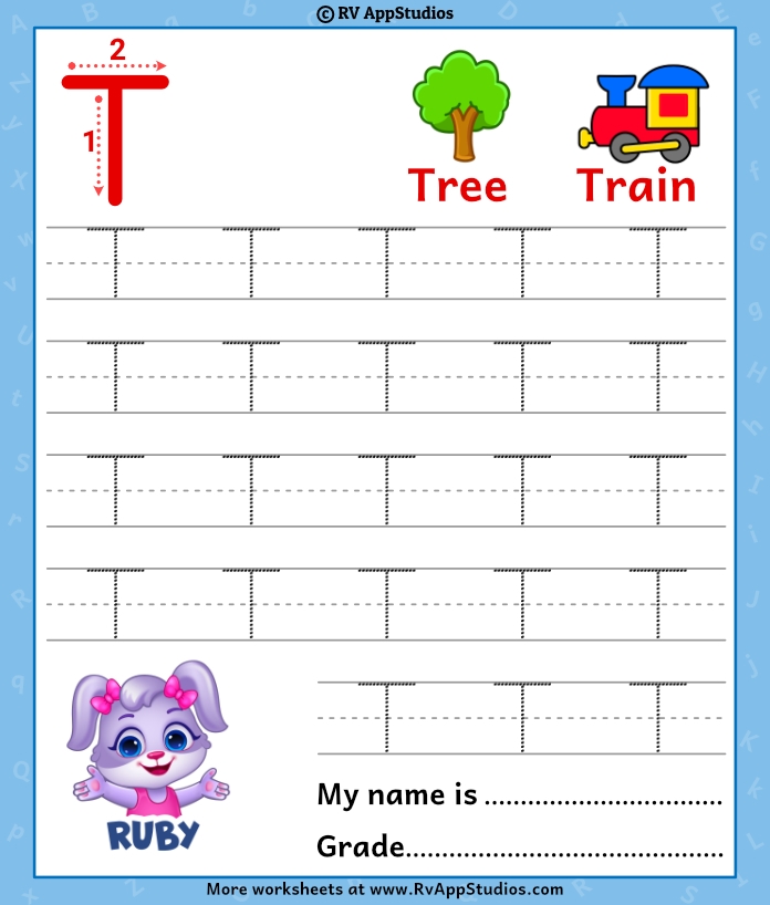 small letter t tracing worksheets small letter t tracing worksheets