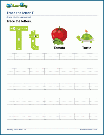 tracing letter t worksheet tracing letter t worksheet