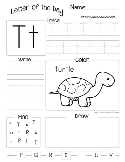 Letter T Worksheet 1 Worksheets Library
