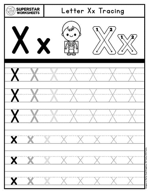 Letter Tracing X Worksheets For Preschoolers Online SplashLearn Letter Tracing X Worksheets For Preschoolers Online SplashLearn