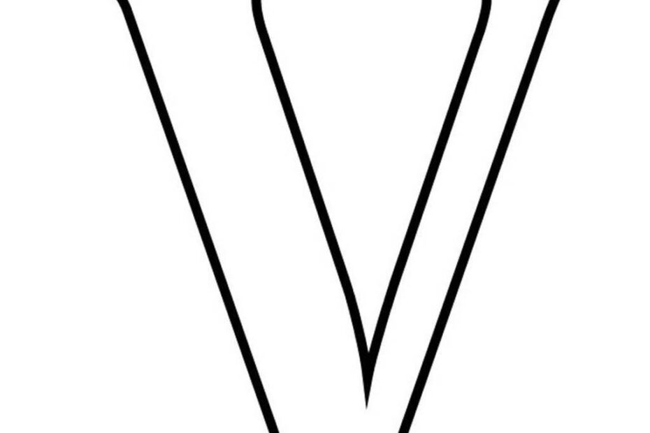Letter V Template Printable