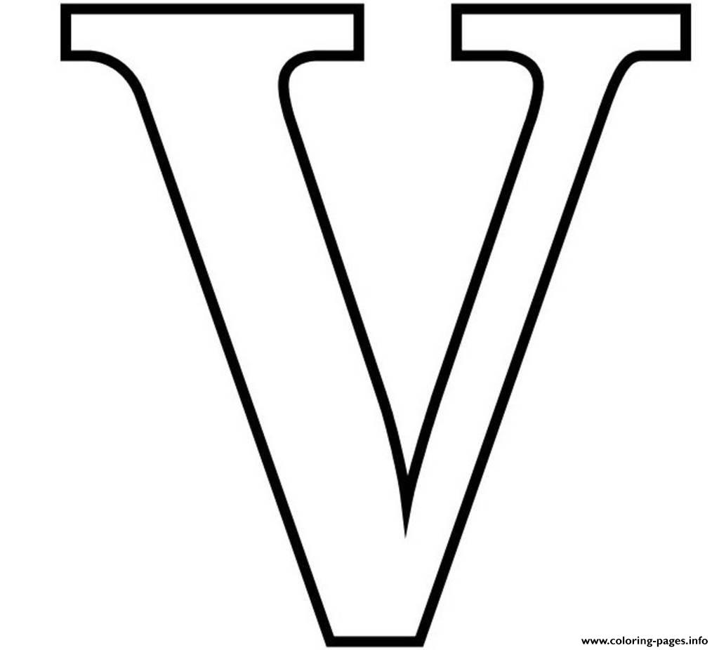 Letter V Template Printable