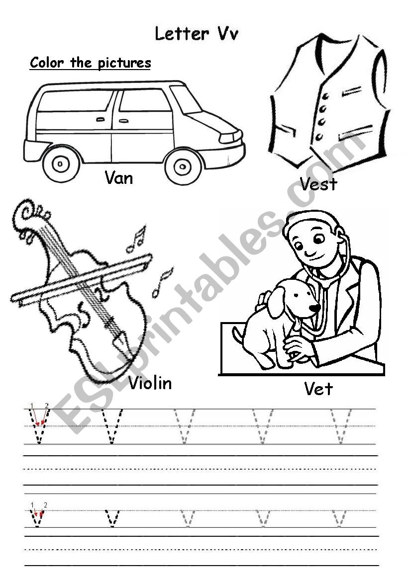 Letter Vv Worksheets Letter Vv Worksheets