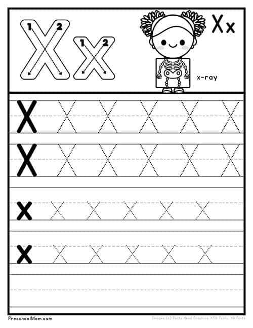 letter x tracing worksheet letter x tracing worksheet
