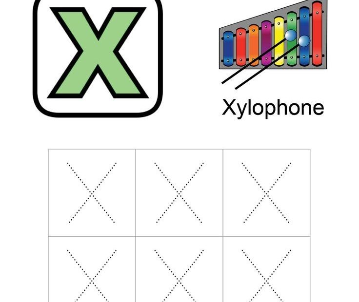 Letter X Tracing Worksheets Free Printable