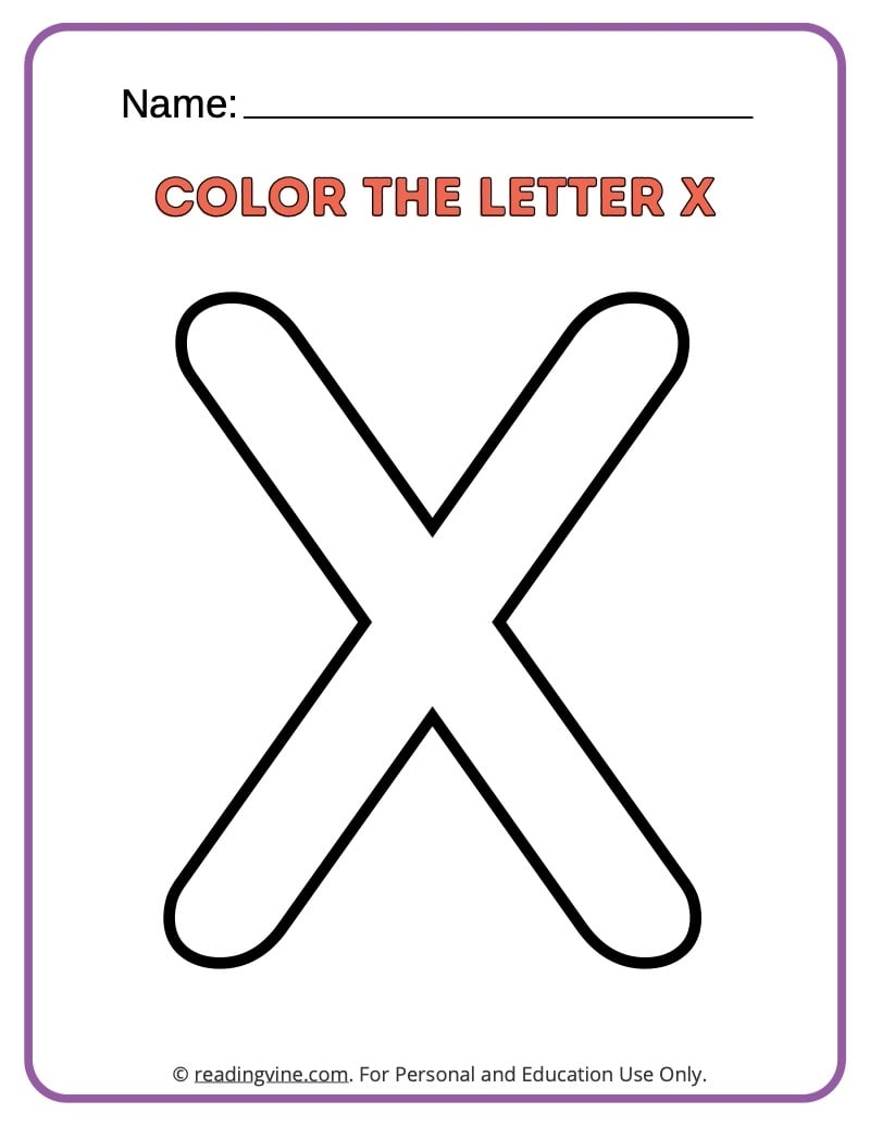 Letter X Worksheets For Preschool Free Printable Letter X Worksheets For Preschool Free Printable