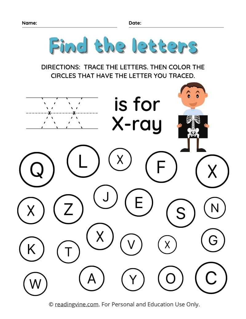 Letter X Worksheets For Preschool Free Printable Letter X Worksheets For Preschool Free Printable