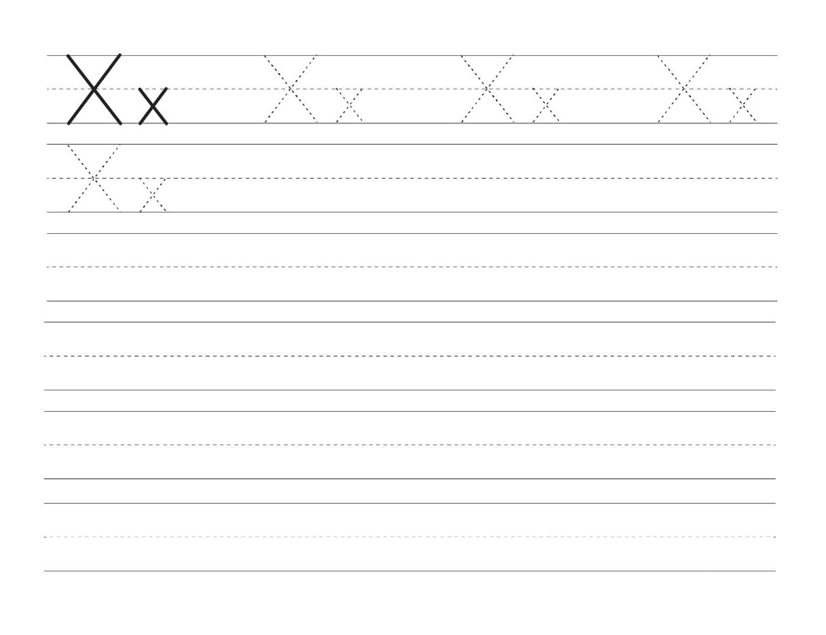 Letter X Writing Practice Worksheet Worksheets HQ