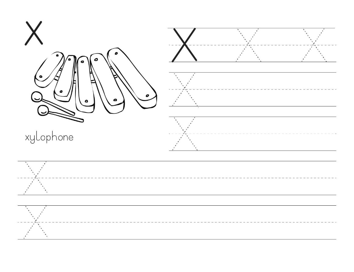 Letter X Writing Practice Worksheet Worksheets HQ