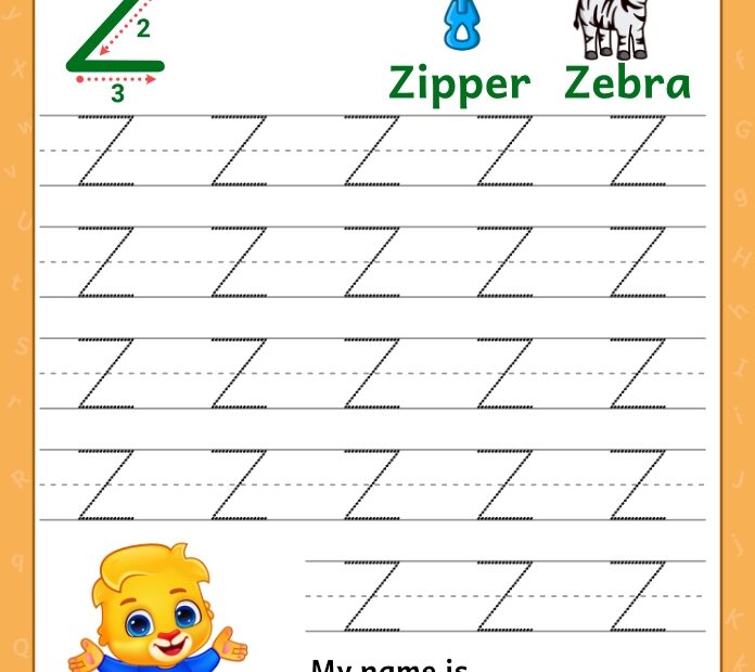 Letter Z Tracing Uppercase Letter Tracing Worksheets