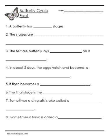 Life Cycle of a Butterfly Worksheet Grade 1 Life Cycle of a Butterfly Worksheet Grade 1