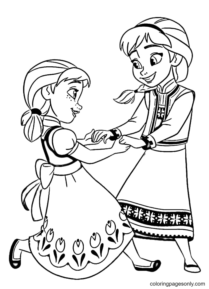 Elsa and Anna Coloring Pages Elsa and Anna Coloring Pages