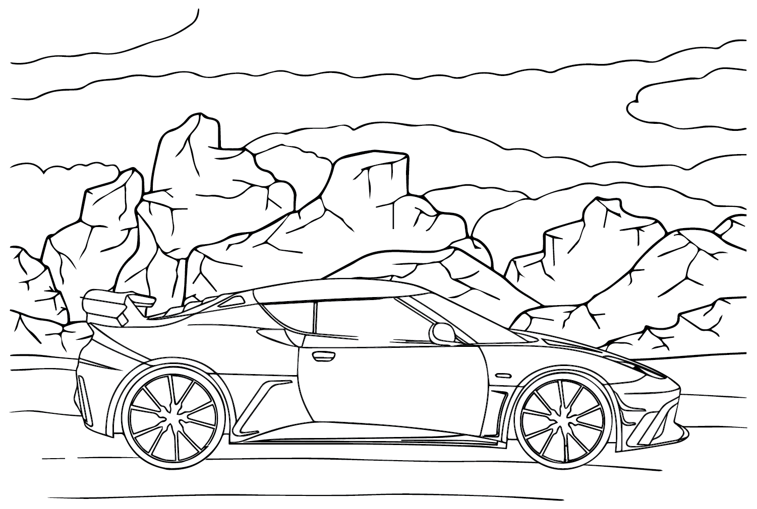 Lotus Car Coloring Sheet Free Printable Coloring Pages